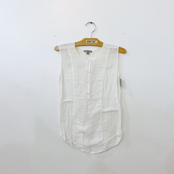 James Perse - Sleeveless White Blouse - 0 / XS - Picture 1 of 6
